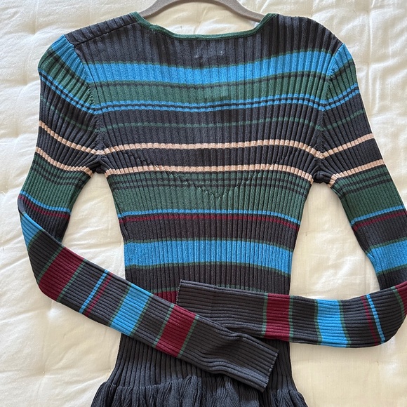 NWT Fun Striped and Ruffled Sweater - Picture 2 of 11